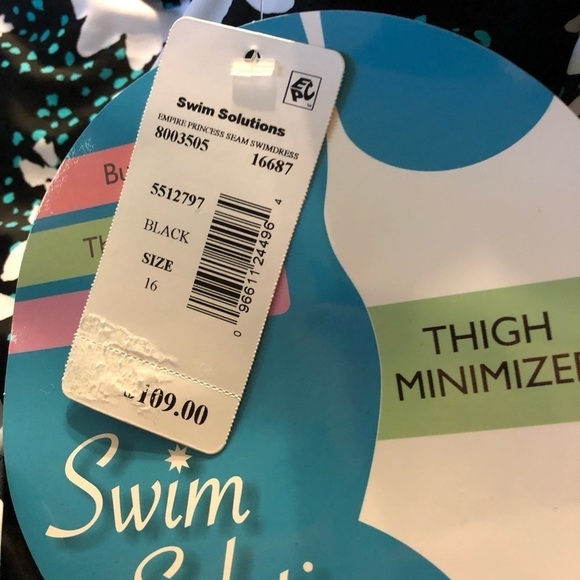 Nwt Swim Solutions Garden Confetti  Swimdress - Picture 3 of 4